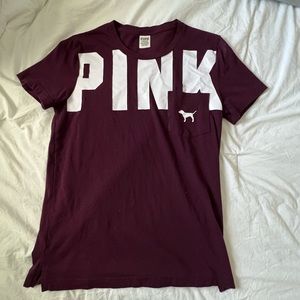 PINK top, size small, color maroon